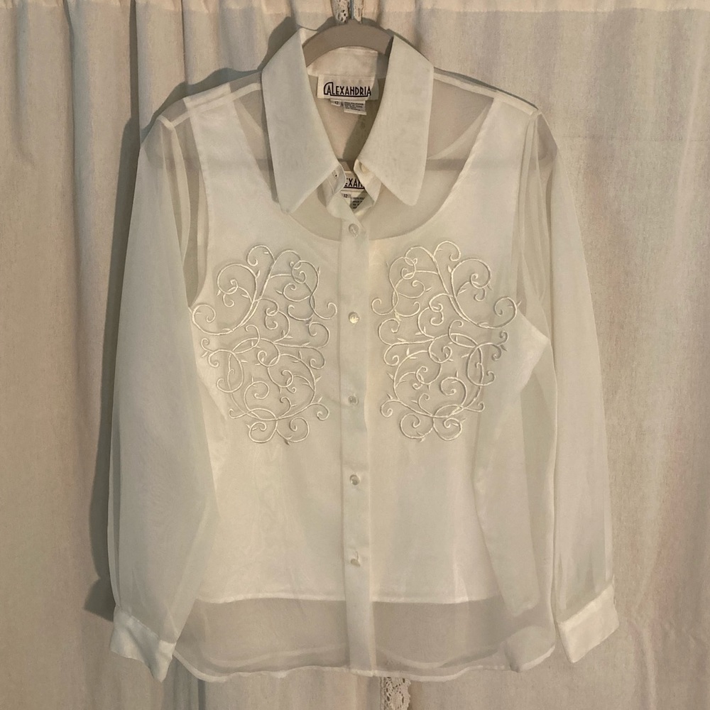 Vintage 80s Alexandria button down blouse